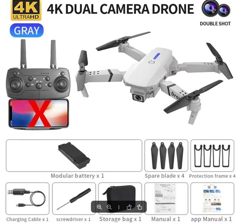 E88 Aerial Drone Camera HD Dual Entry-Level Foldable Remote Control Aircraft for Students & Children