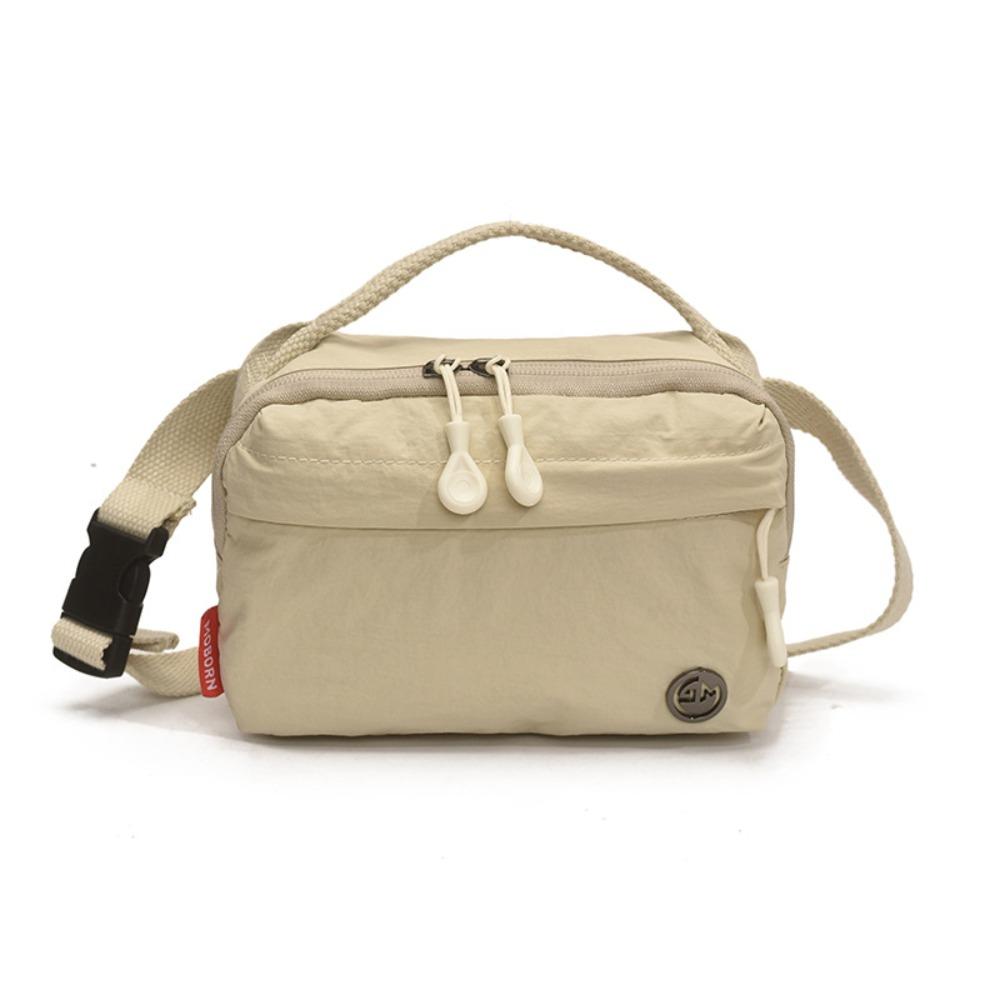 

Спортивная наплечная сумка в корейском стиле, поясная сумка, поясные сумки, портативная нейлоновая сумка через плечо, для улицы бежевый
