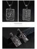 Ethnic Stainless Steel Guan Gong Pendant - Titan Steel Necklace with Retro Dragon Design