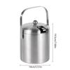 Stainless Steel Ice Bucket with Tongs Lid and Included Strainer Insulated Ice Bucket Convenient Insulated Container