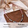 Colorful Natural Stone Pink Veined Beaded Necklace - Women's Light Luxury Fashion Clavicle Chain