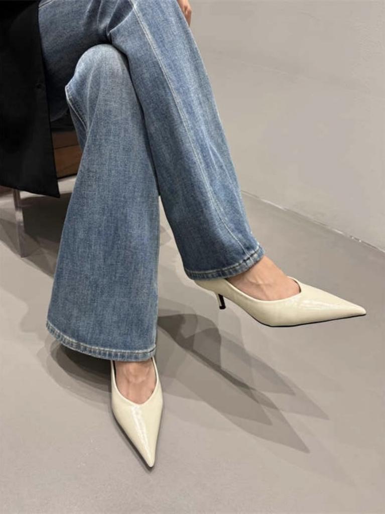 2026 Women Shoes Pointed Toe Pumps Patent Leather Dress High Heels Boat Shoes Shadow Wedding Shoes for Wedding Zapatos De Mujer