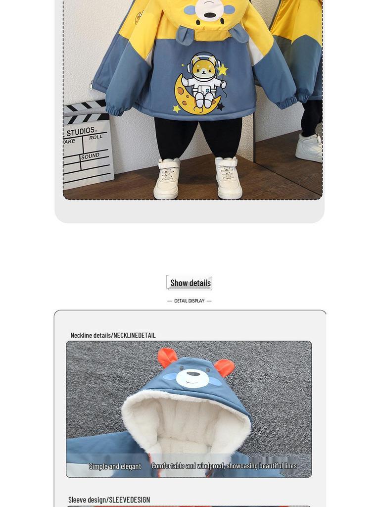 Boys' Winter Parka & Baby Girl Hooded Jacket - New 2025 Style for Kids' Autumn & Winter