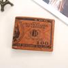 1Pc PU Fashion Bifold Card Purse Photo Holder Handbag US 100 Dollar Wallet Men's