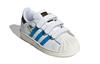 Adidas Originals SUPERSTAR CF C Casual Abrasion Resistant Low top Skateboard Shoes White Blue Black FZ0645