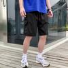 Summer Men's Solid Color Drawstring Cargo Shorts with Flap Pockets Casual Relaxed Athletic Fitness Training Multi-Pocket Bottoms
