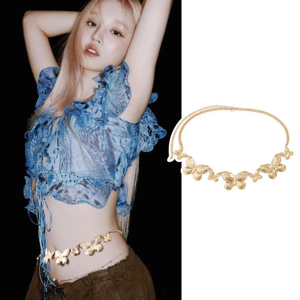 Metal Waist Accessories Y2K Waist Chain Accessories Butterfly Waist Chain  Summer