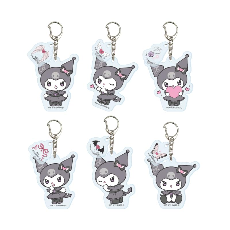 Astilbe x Kuromi 01 [Collaboration Illustration] Acrylic Keychain with Parts, Box of 6