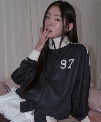 Prenda Star 97 Logo Jersey Track Jacket Black