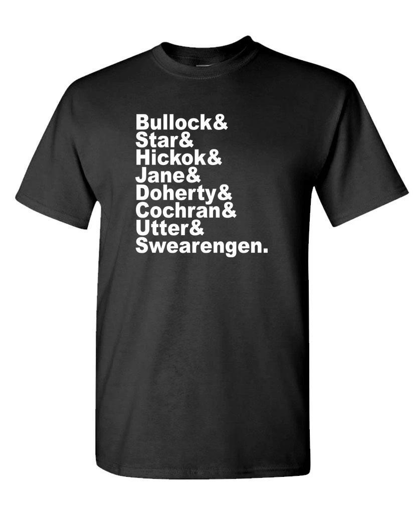 DEADWOOD NAMES swearengen bullock star - Unisex Cotton T-Shirt Tee Shirt XL