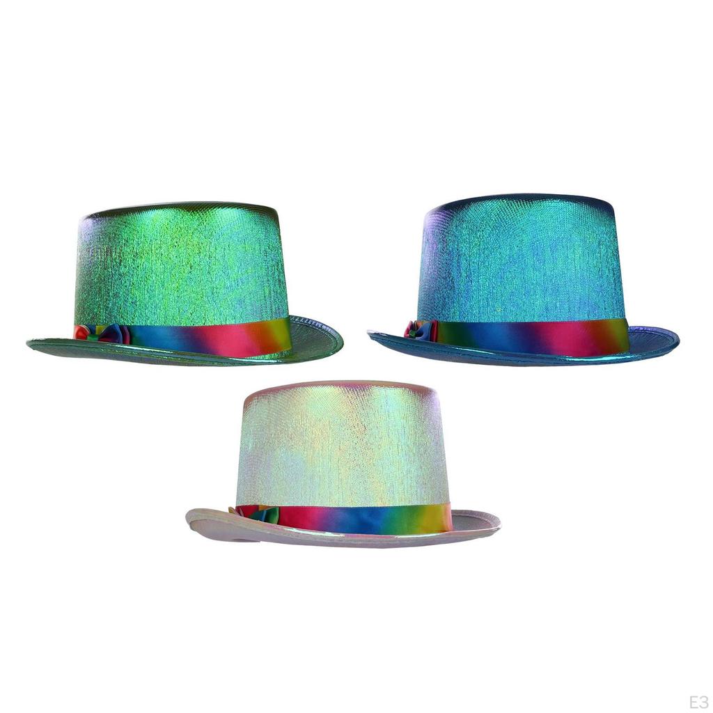 Casual Jazz Top Hat Dress Sun Costume Party Unisex Gentleman Cap for Outdoor Travel