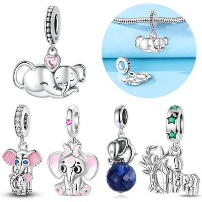 Copper Colors Charms Big And Small Elephant Pendants For Dangle Pendant Bead Jewelry Beads New Gifts For Women