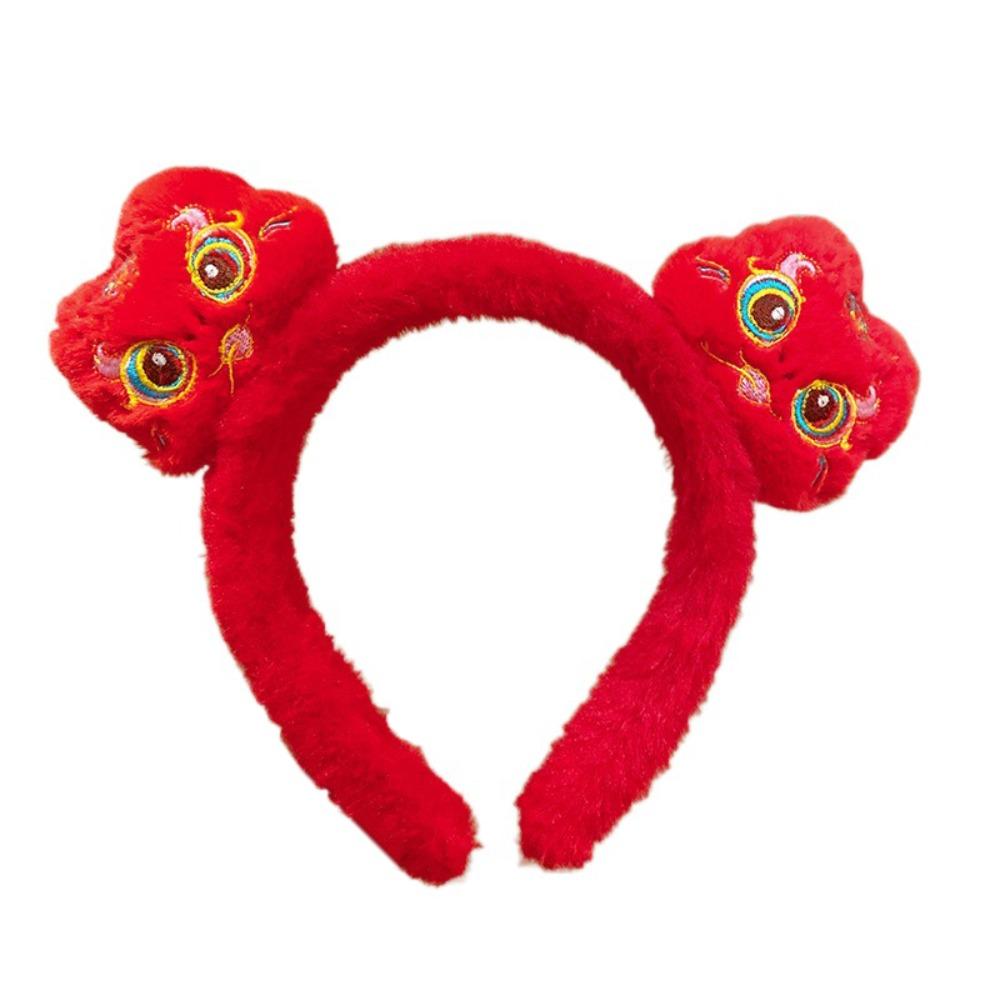 Chinese Style Snake Year Hairband Plush Cartoon Headband Hair Accessories New Year Hair Hoop  Gift