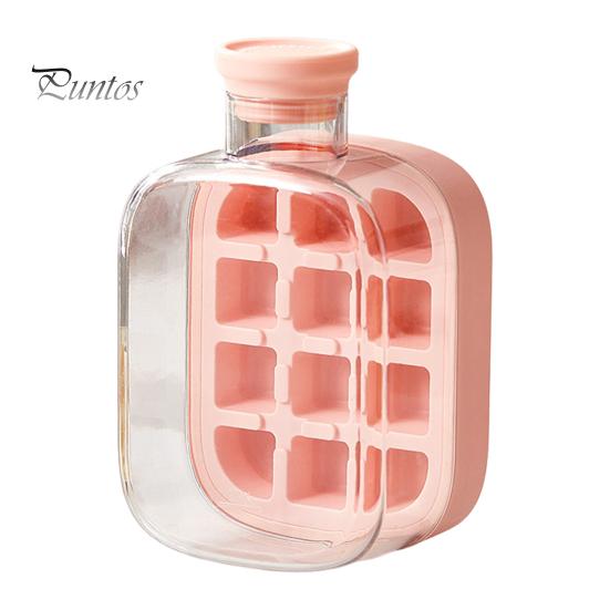 

Форма для льда для бутылок с водой Press-to-Cold 2-в-1 Форма для кубиков льда и чайник Быстрое приготовление льда Портативная бутылка Легкосъемная силиконовая форма Бесконтактная чашка для заморозки 500ML Without Straw розовый