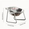 Stainless Steel Elevated Pet Bowl Set - Adjustable Neck-Health Feeding Stand with Non-Slip Base for Cats & Dogs (Food & Water Bowl Included)