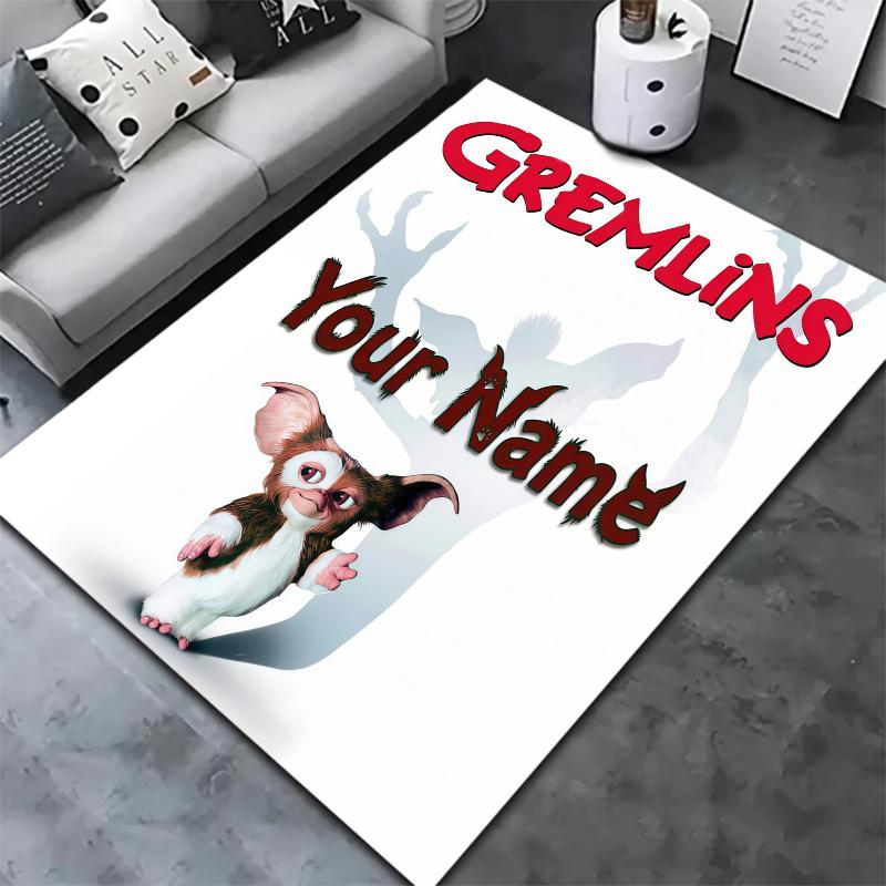 Gremlins Gizmo Custom Name Carpet Rug For Living Room Bedroom Home Sofa Decoration Kids Play Nonslip Floor Mat