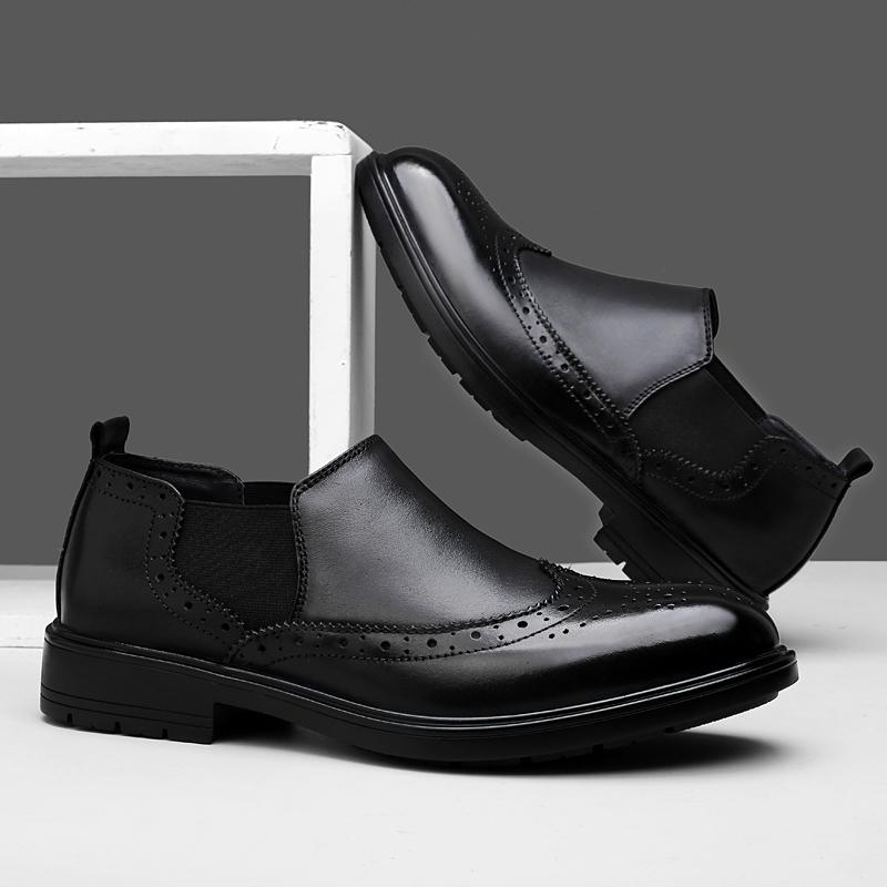 All-match Men Business Shoes Man Oxford Shoes 2024 Lace-Up Outdoor Male Shoes Genuine Leather Mens Casual Slip On Flats