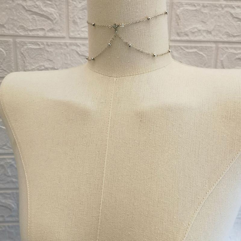 Metall Körper Büste Kette Schmuck für Frauen Sexy Stil hohl Bikini Damen Brust