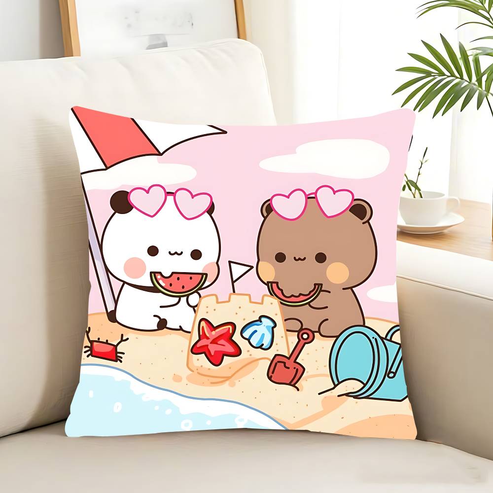 

Бубу и Дуду Милая Мультяшная Наволочка Съемная Моющаяся Наволочка – Всесезонный Мягкий Лен 12x12in 30x30cm