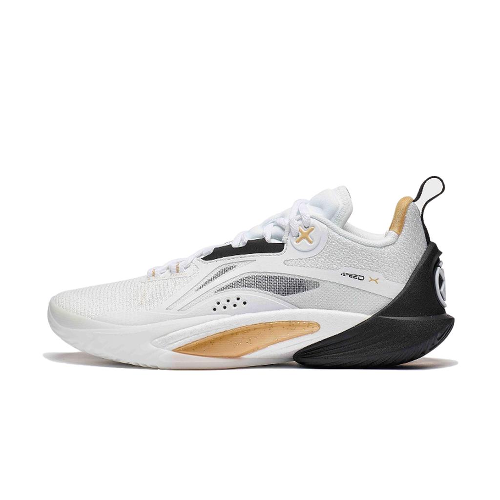 Li Ning Speed 10 Niskie Pełna Długość Płyta Węglowa Buty do Koszykówki Męskie Białe Czerwone Czarne ABAT085-5(Team726-)