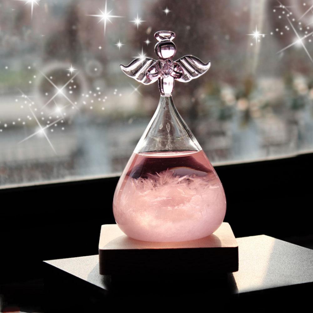Inovativní Anděl Dekor Tvar Předpověď Počasí Skleněná Láhev Domácí Ozdoba Valentýnský Dárek Růžová