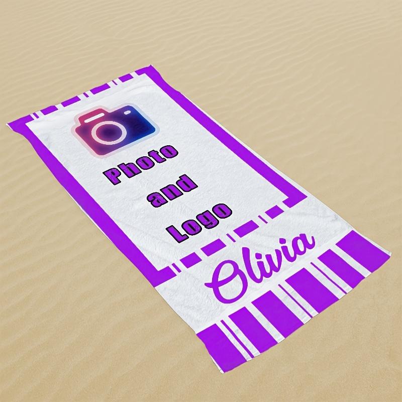 Personalized Beach Towel Customize Photo Funny Picture Microfiber Beach Towel Thin Absorbent for Beach Swimming Yoga Bath Sports
