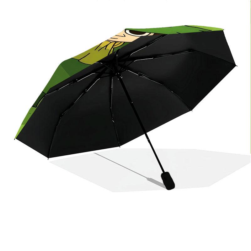 Snufkin pattern, automatic folding umbrella, portable and foldable design, 8 ribs, a Christmas or birthday gift.