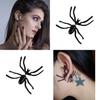 Punk Style Black Spider Ear Jewelry With Animal Motif For Fashion Enthusiasts