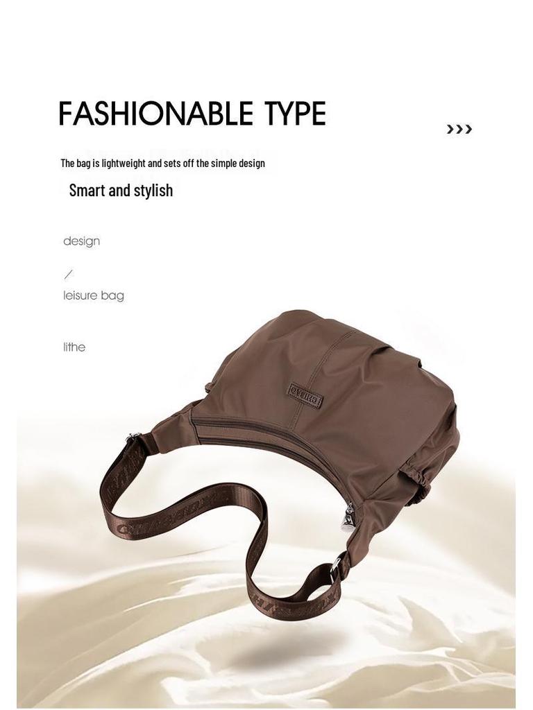 Trendy Women's Nylon Cloud Dumpling Crossbody Shoulder Bag - Large Capacity Casual Design
