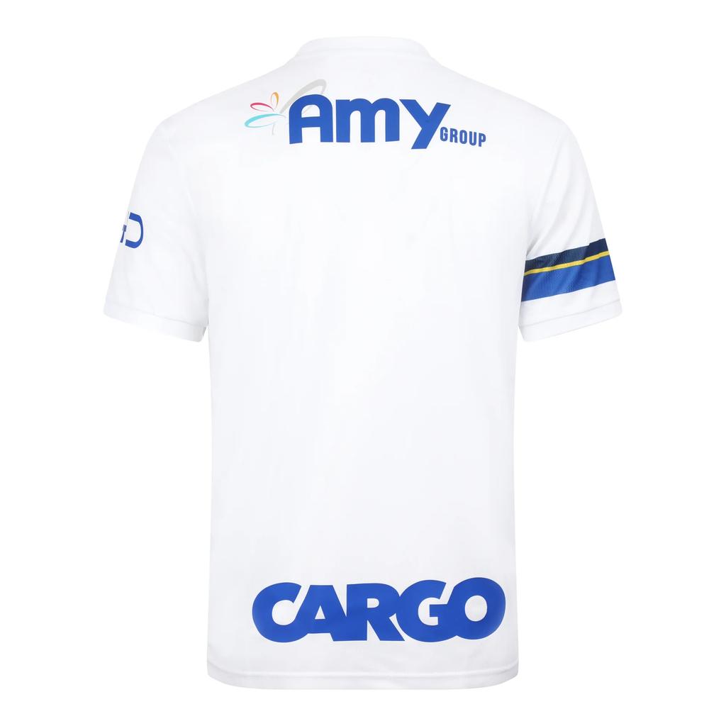 Maccabi Tel Aviv FC. Voetbalshirt Teamshirt met Witte Basis Blauw & Geel