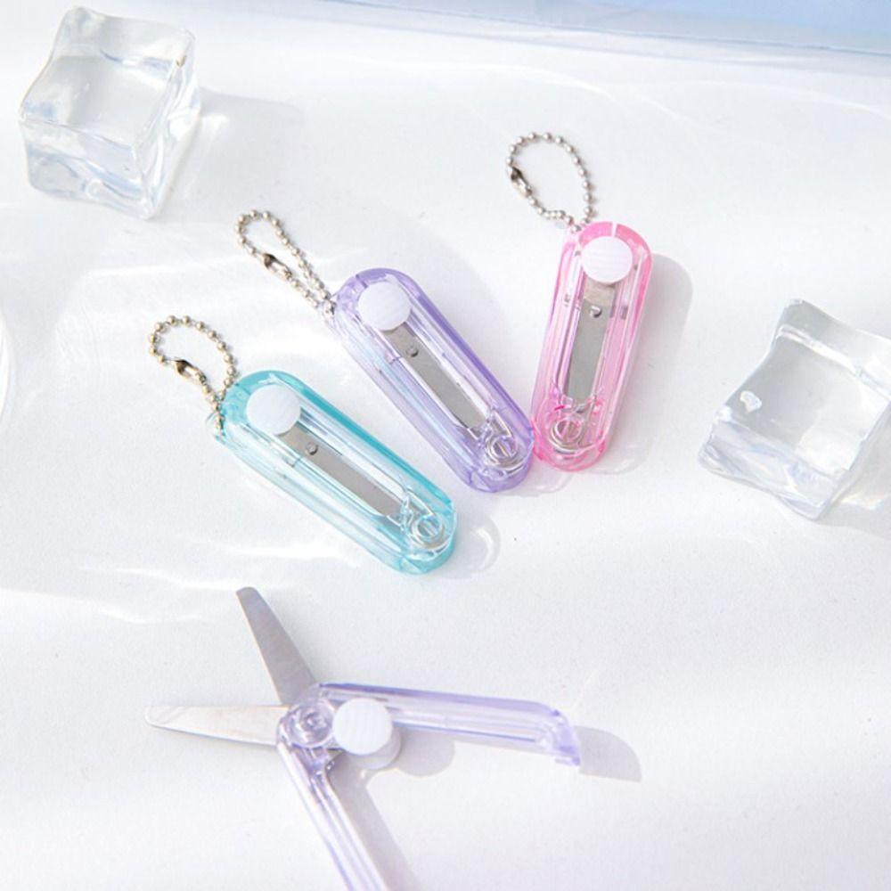 Multifunctional DIY Handcraft Scissor Stainless Steel Safe Mini Scissor Folding Scissor  Office