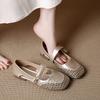 Fashion Summer 2025 New Soft-soled Flats Shoes Round Head Retro Women Hollow Out Women Shoes Fashion Shallow Flat Shoes 659