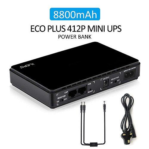 8800 mAh Powerbank and Smart Mini POE 430 UPS Uninterruptible Power System W023 White