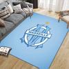 Olympique De Marseille Flannel Pattern Square Carpet,Area Rug,Carpet Rug for Living Room Bedroom Sofa Playroom Decor,Non-slip Floor Mat