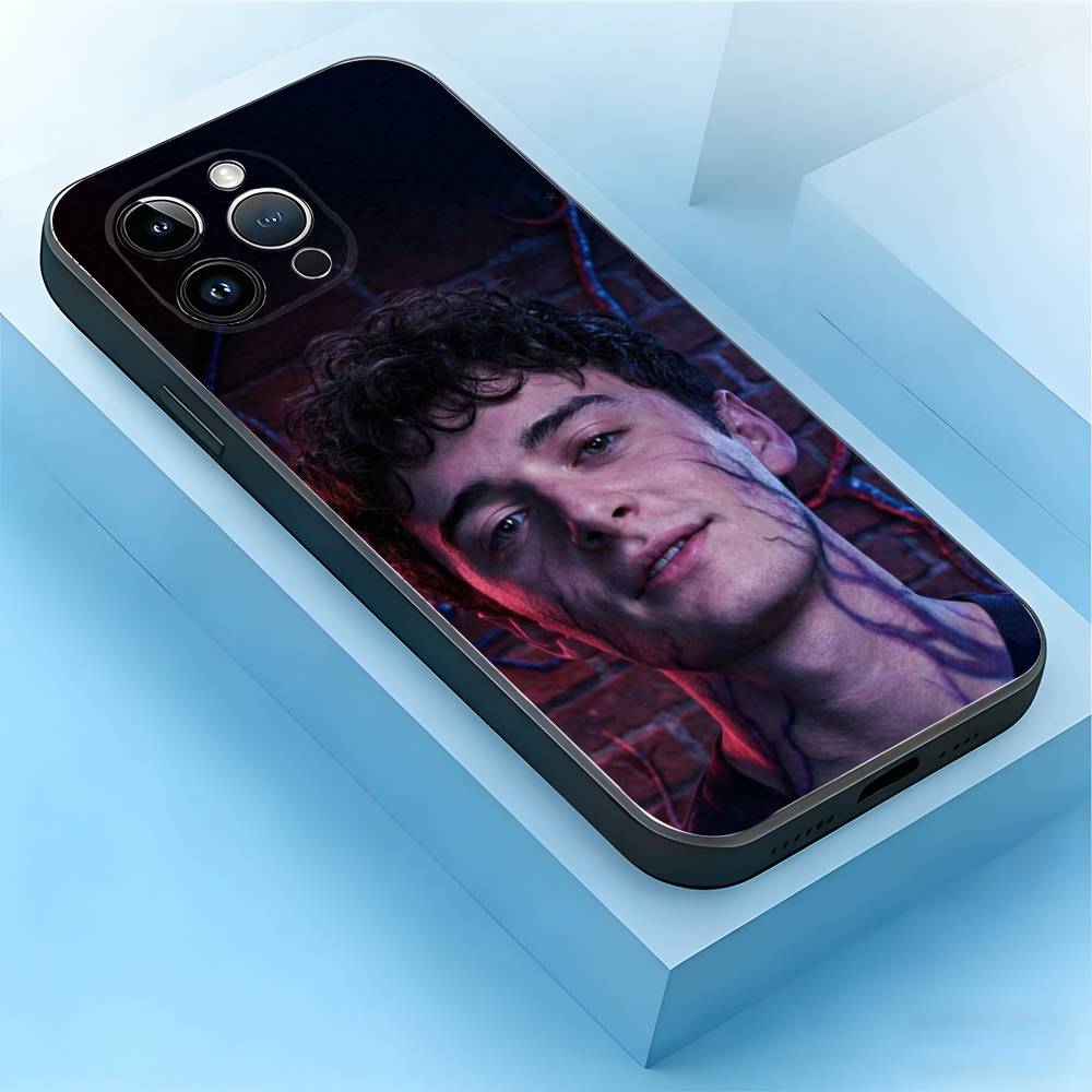 Noah Schnapp Stranger Phone Case For iPhone 17,16,15,14,13,12,11,Air,XR,Pro,Max,Plus,mini,SE Silicone Black Cover