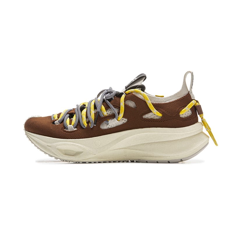 Li Ning Low top Casual Shoes Unisex Chestnut Bark Brown/White Birch Gray AZGV047-8