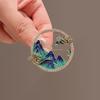 Chinese Style Thousand Rivers & Mountains Brooch for Women, High-End Suit Accessory, Enamel Pin, Coat Decoration. AVE