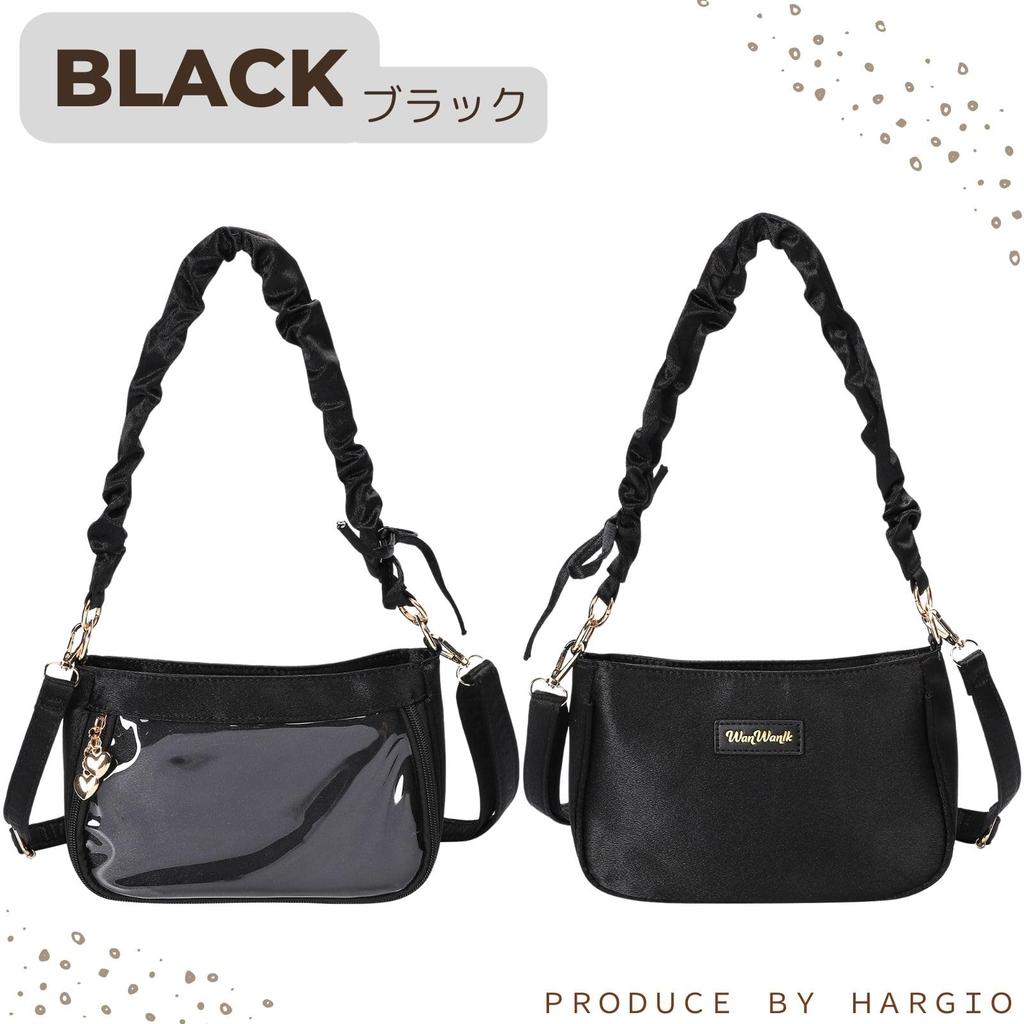 Ita Small Shoulder Mini Ita Satin Gathered Shoulder Perfect for Otaku Cute and Available in and Light Blue [Harujio] Bag, Bag, Bag, Bag, Activities,