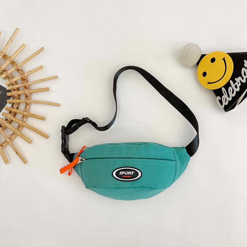 Trendy Fashionable Boys Crossbody Bag For Kids Stylish Durable Canvas Shoulder Bag зелёный