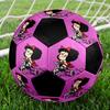 Mafalda Indoor Soccer Ball Colorful Machine Stitched PVC Size 5 Team Training Competition Ready Durable High-Bounce Cool Sports Gift