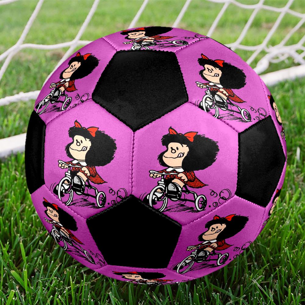 Mafalda Indoor Soccer Ball Colorful Machine Stitched PVC Size 5 Team Training Competition Ready Durable High-Bounce Cool Sports Gift