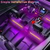 LED Car Interior Ambient Foot Light Strip Neon Lighting Kit Remote Music Auto Control Backlight USB Decorative RGB Lamps Ap L1A3