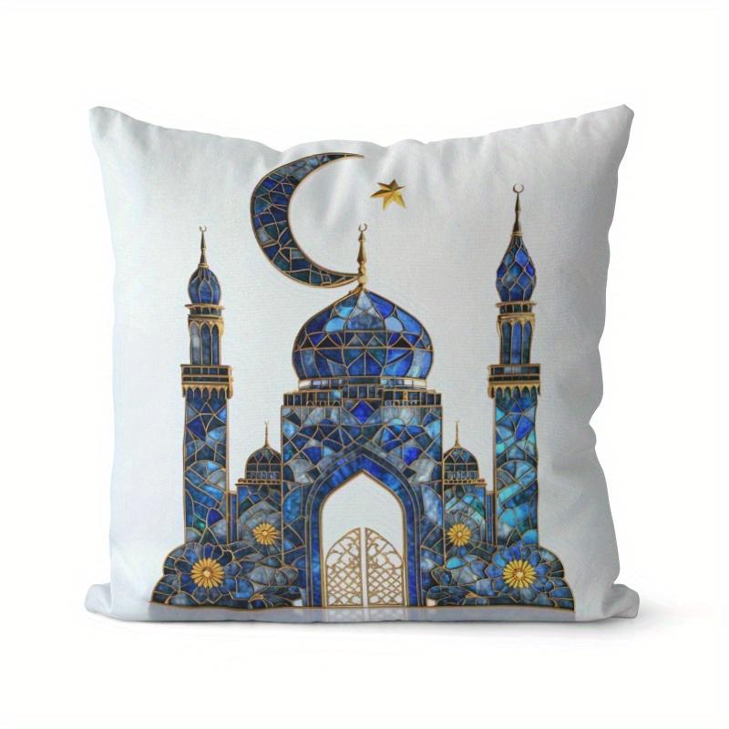 Home Decor Stained Glass Style Islamic Pattern Cushion Covers Pattern Cushion Cover Suitable For Sofa Bedroom Car Pillow Cover