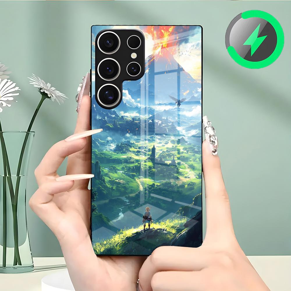 Zel-da-ES Phone Case For Samsung S26 S25 S24 S23 S22 S21 S20 Edge Ultra Plus FE For Magsafe Glass Case