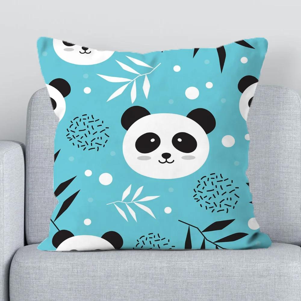 Cute Panda Pattern Pillow Covers Decorative Cushions for Bed Fall Decoration Chair Cushion Cover X Pillowcases X
