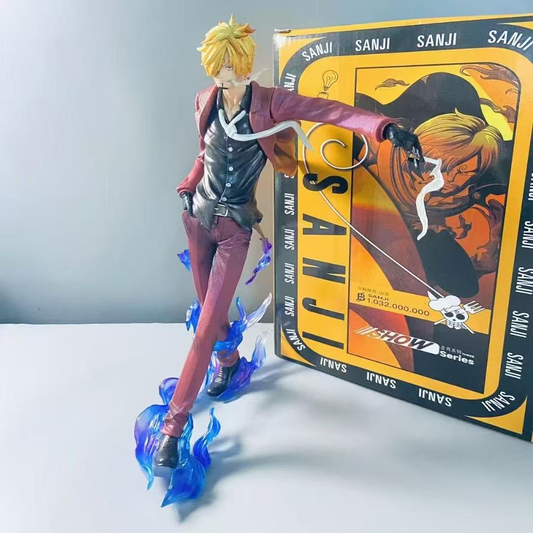 ONE PIECE Фигурка Санджи Фигурка Санджи три стиля Фигурка Санджи ПВХ Статуя Коллекционная Модель Кукла детские Игрушки рождественские подарки белый
