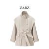 Womens Lightweight Belted Trench Coat 2025 Casual Mid-Length Solid Color Stand Collar Zipper