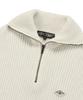 COLUMBIA UNIVERSITY 1754 Crown Overfit Half Zip-Up Sweater Cream