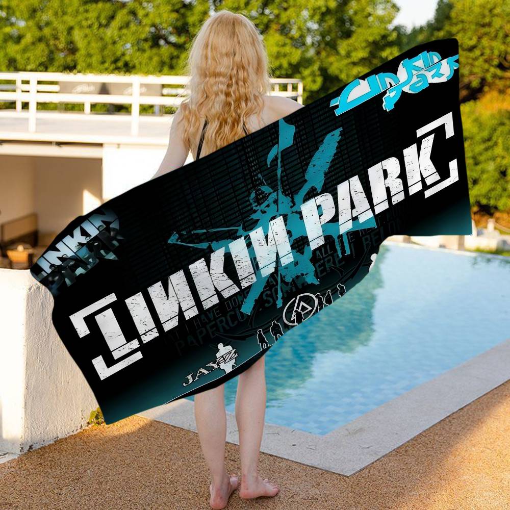 Band L-Linkin Cool P-park Big Microfiber Beach Towels Quick Dry Towel Sand Beach Towels Pool Towel for Travel Swim Pool Yoga