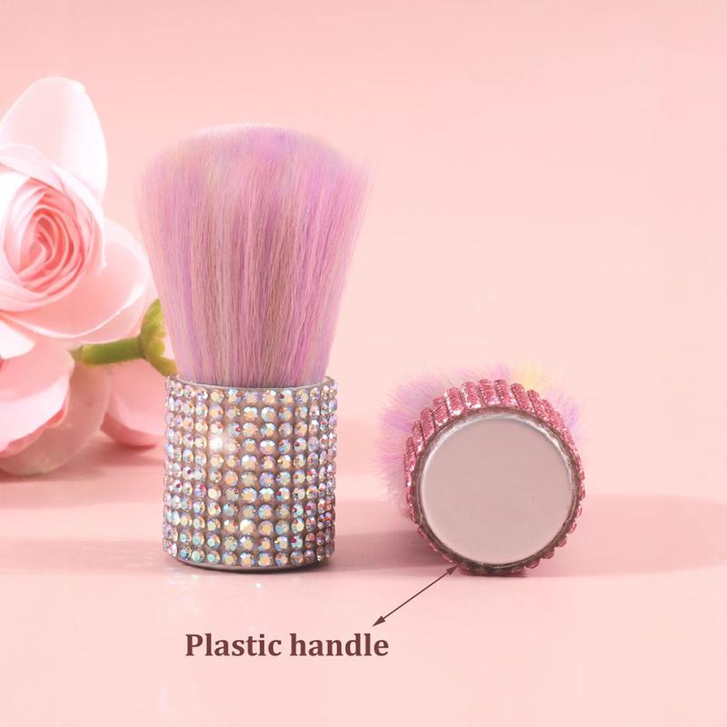 Nail Dust Brush Colour  Bling Handle Nail Art Cleaning Brush Blush Brush Manicure Tool Supplies